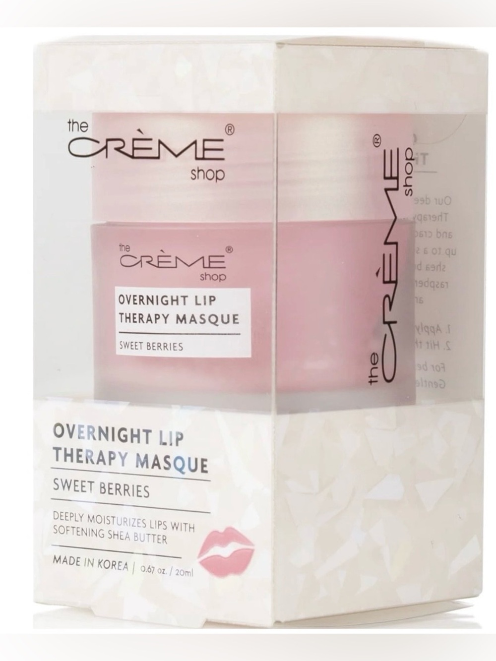 The Crème Shop Overnight Lip Therapy Masque - Sweet Berries (Pink)
